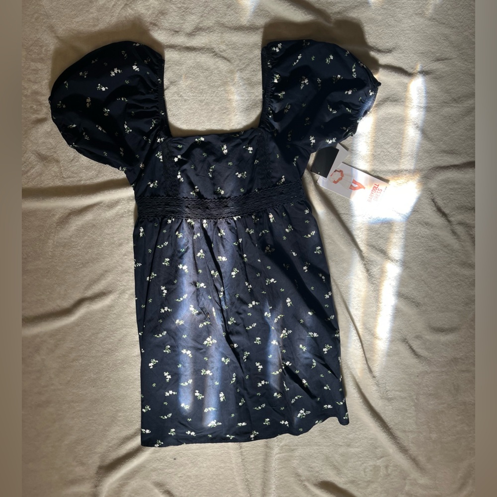 Navy Floral Dress